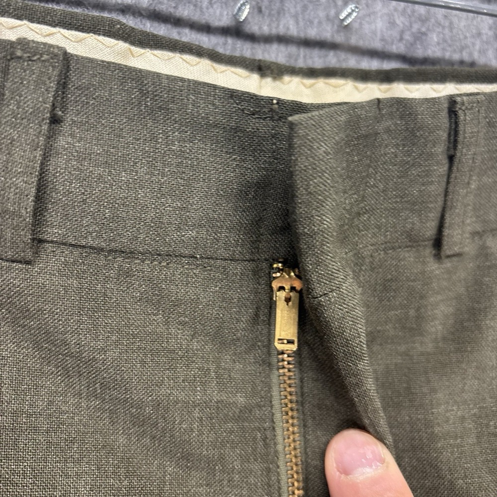 Vintage Army Trousers Wool Tropical Green Men's‎ 28X29 Poly Wool Vietnam Era USA - Picture 7 of 14
